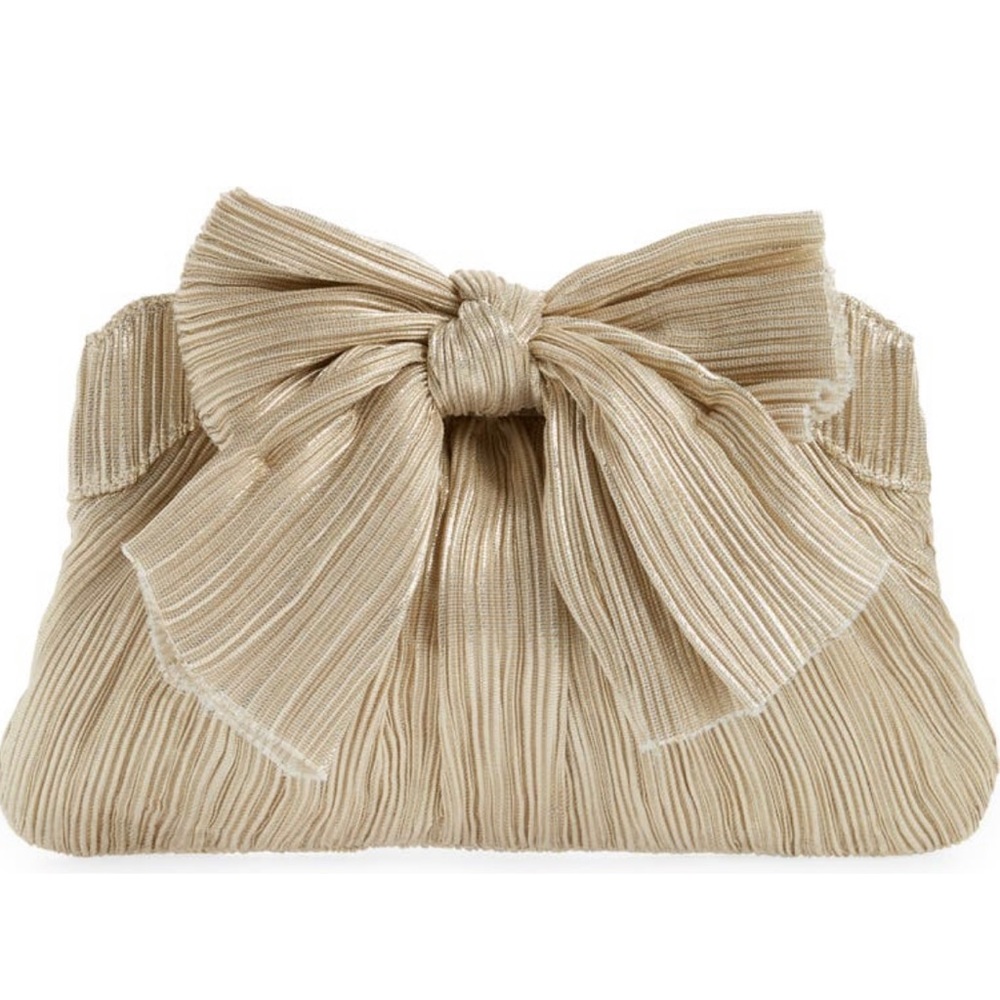 Loeffler Randall Rayne Pleated Clutch in Platinum